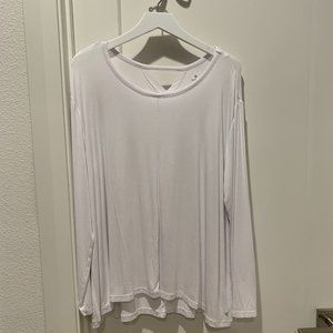 Apana White Long Sleeve Yoga Top